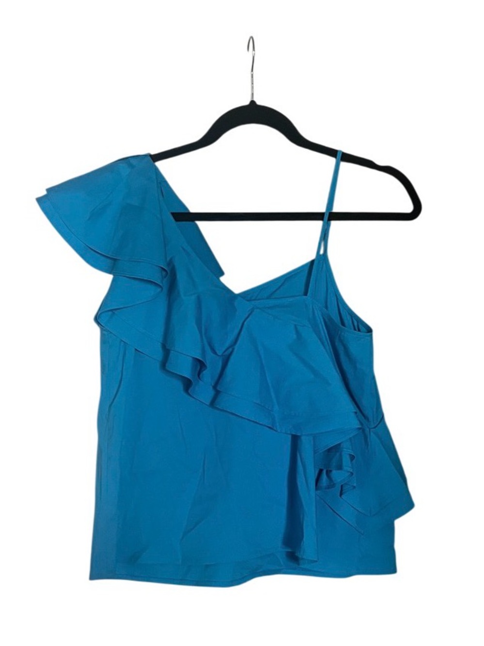 Free Press Blue Ruffle One-Shoulder Tank Top Cami Size XS